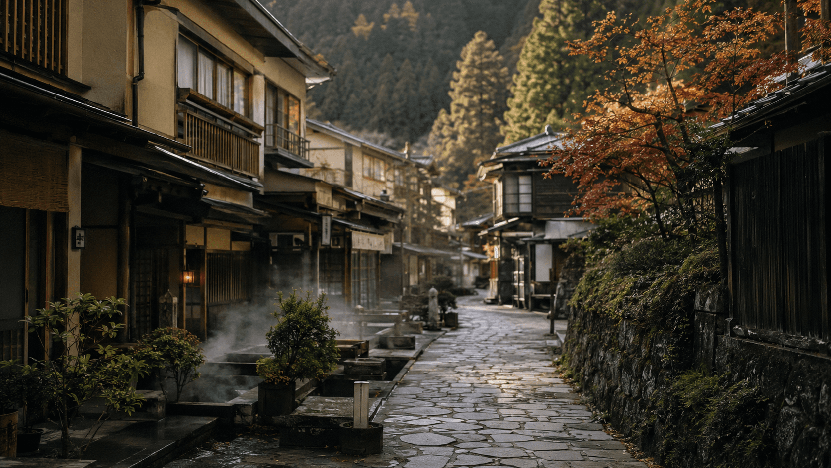 Dake Onsen town street