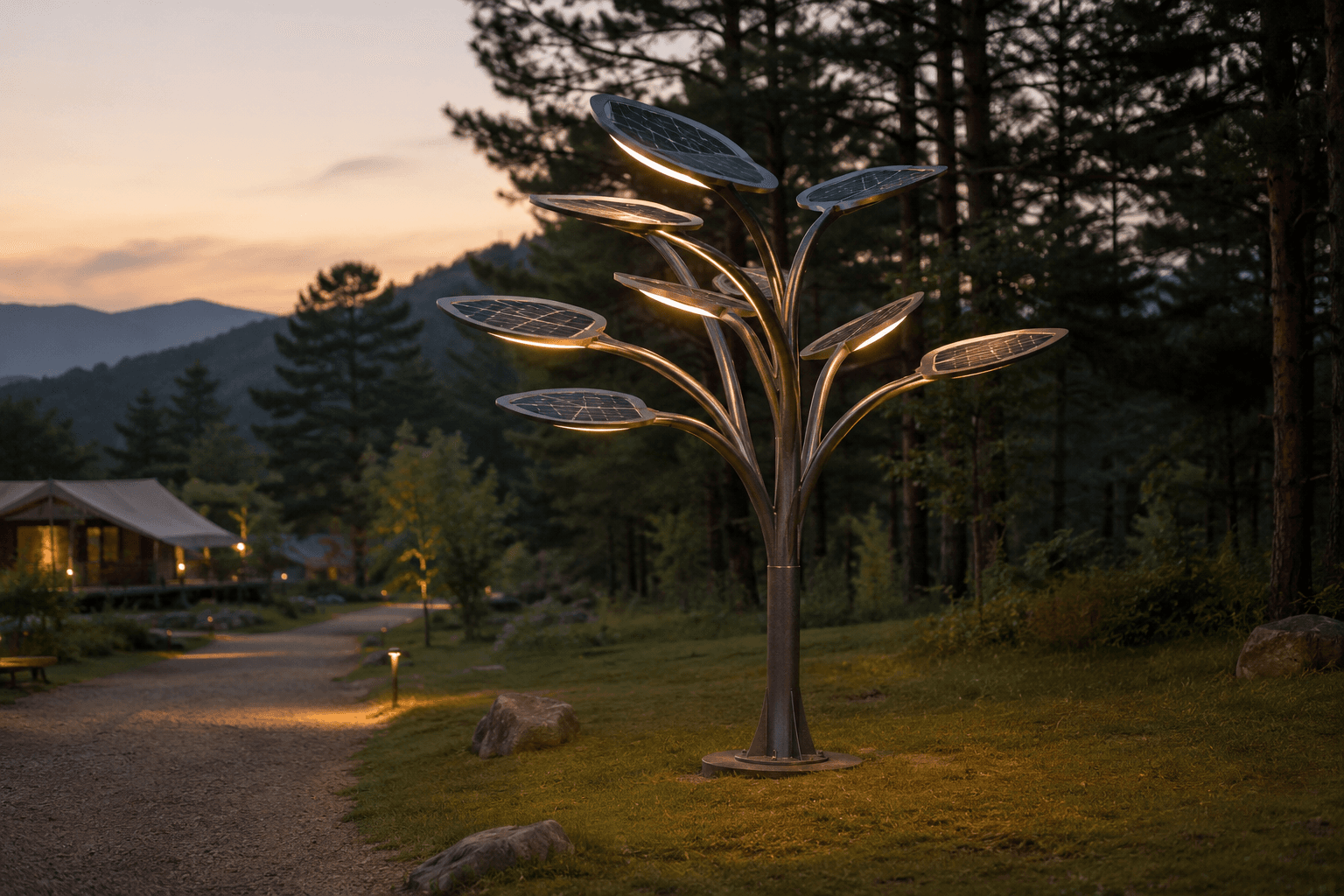Zero-carbon solar garden pathway